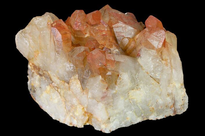 Natural, Red Quartz Crystal Cluster - Morocco #153767